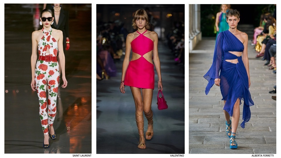 Examples of the cut-out trend on the catwalks